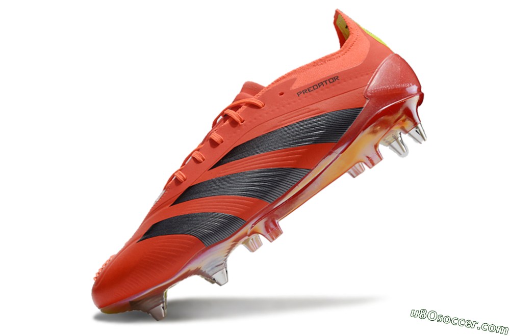 Adidas Predator 24 Elite SG Soft Ground Soccer Cleats - Red/Black/Yellow 5