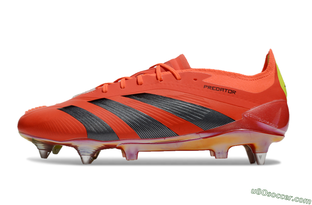 Adidas Predator 24 Elite SG Soft Ground Soccer Cleats - Red/Black/Yellow 2