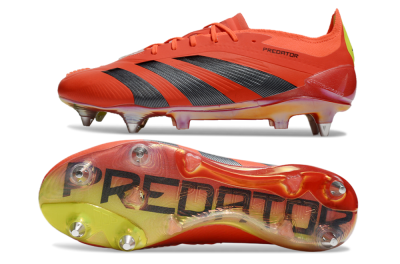 Adidas Predator 24 Elite SG Soft Ground Soccer Cleats - Red/Black/Yellow