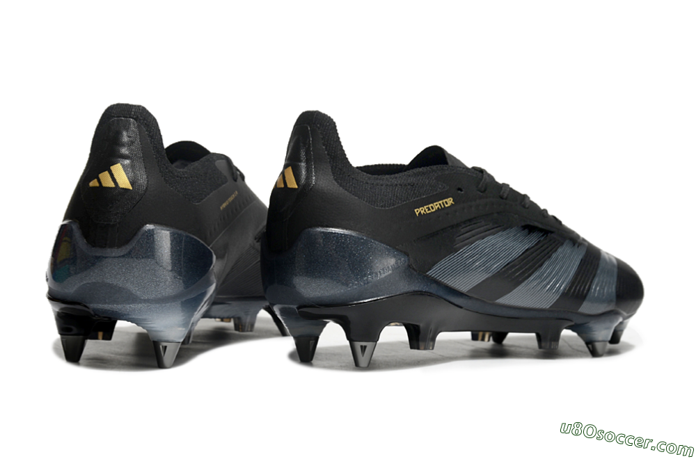 Adidas Predator 24 Elite SG Soft Ground Soccer Cleats - Black/Silver/Gold 3