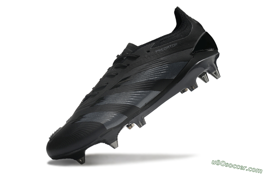 Adidas Predator 24 Elite SG Soft Ground Soccer Cleats - Black/Silver/Gold 6