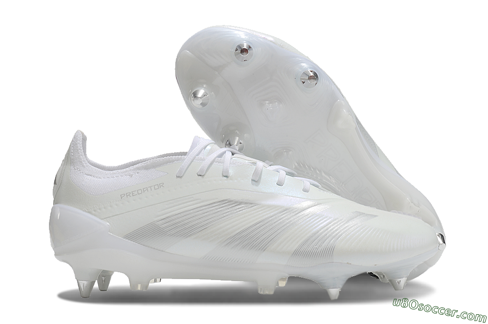 Adidas Predator 24 Elite SG Soft Ground Soccer Cleats - Beige/White/Silver 1