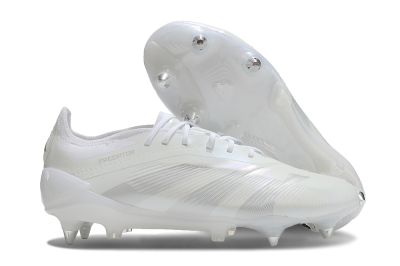 Adidas Predator 24 Elite SG Soft Ground Soccer Cleats - Beige/White/Silver