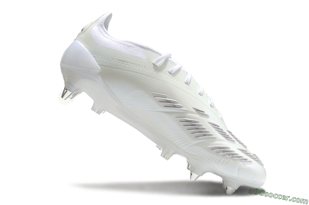 Adidas Predator 24 Elite SG Soft Ground Soccer Cleats - Beige/White/Silver 4