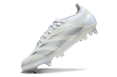 Adidas Predator 24 Elite SG Soft Ground Soccer Cleats - Beige/White/Silver