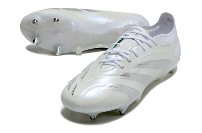 Adidas Predator 24 Elite SG Soft Ground Soccer Cleats - Beige/White/Silver
