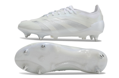 Adidas Predator 24 Elite SG Soft Ground Soccer Cleats - Beige/White/Silver