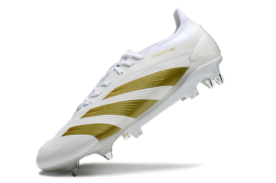 Adidas Predator 24 Elite SG Soft Ground Soccer Cleats - Beige/White/Gold