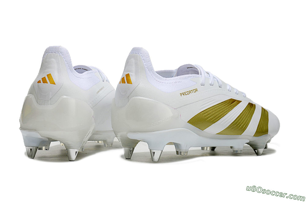 Adidas Predator 24 Elite SG Soft Ground Soccer Cleats - Beige/White/Gold 5