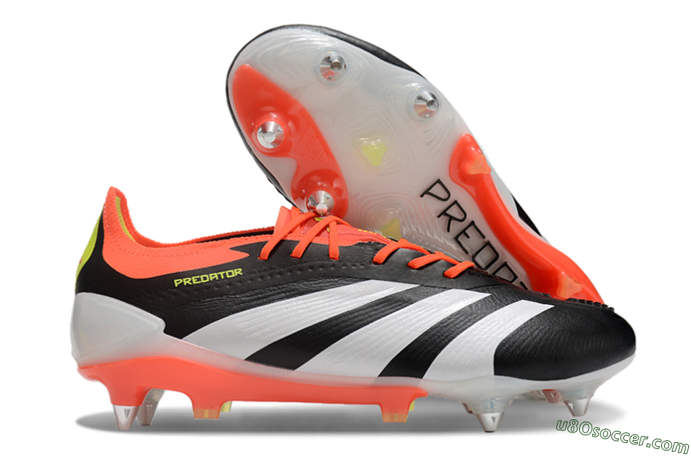 Adidas Predator 24 Elite SG Soft Ground Soccer Cleats - Black/White/Red 1