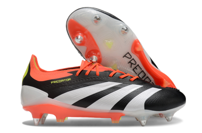 Adidas Predator 24 Elite SG Soft Ground Soccer Cleats - Black/White/Red