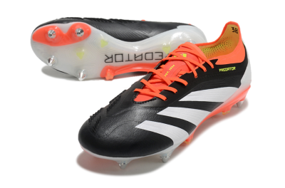 Adidas Predator 24 Elite SG Soft Ground Soccer Cleats - Black/White/Red