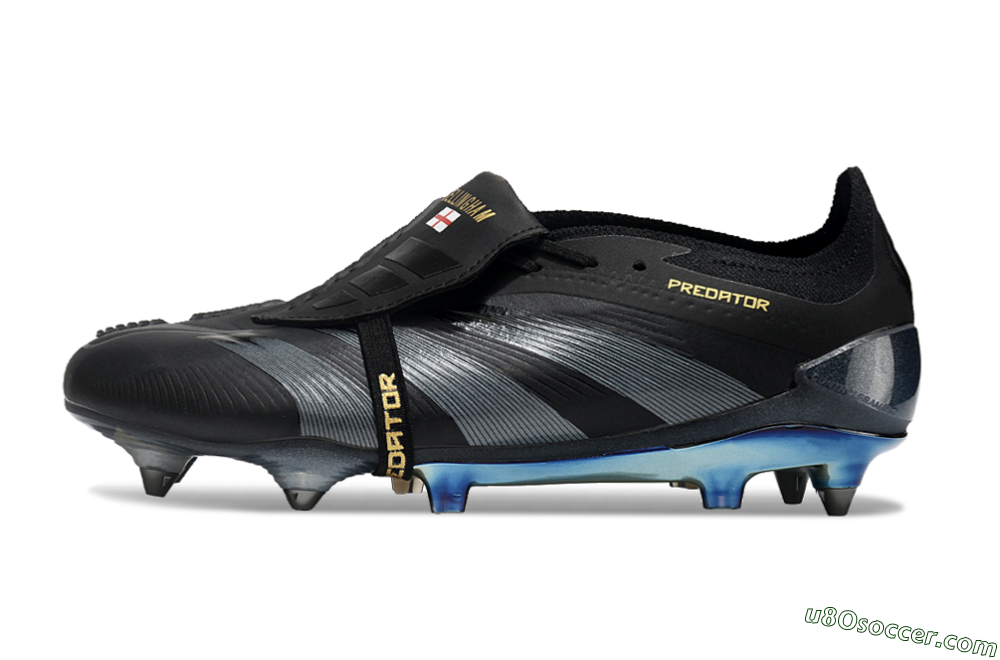 Adidas Predator Elite Foldover Tongue SG Soft Ground Soccer Cleats - Black/Silver/Gold 2