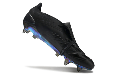 Adidas Predator Elite Foldover Tongue SG Soft Ground Soccer Cleats - Black/Silver/Gold