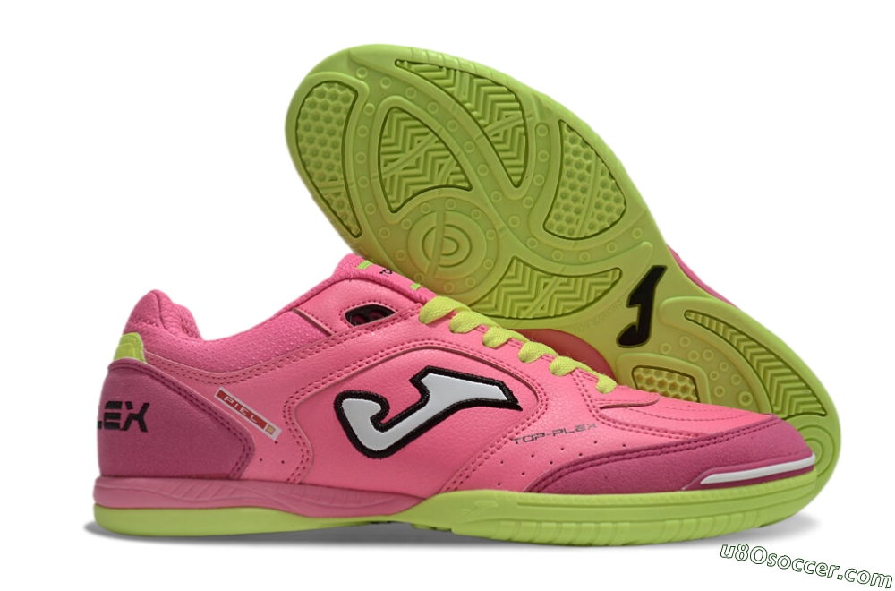 Joma Top Flex IC Indoor & Futsal Soccer Shoes - Pink/White/Yellow 1