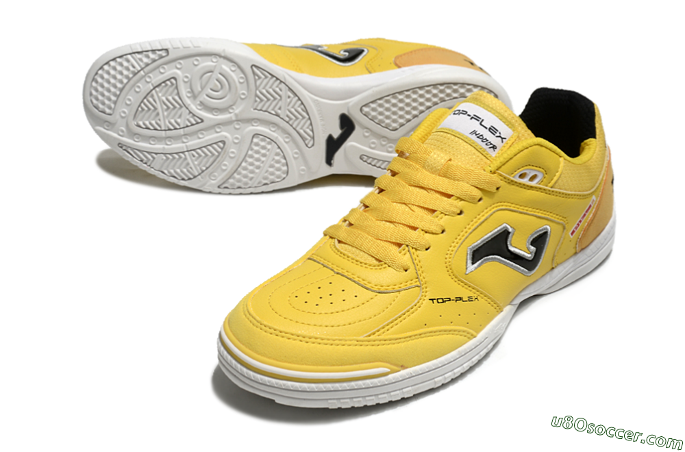Joma Top Flex IC Indoor & Futsal Soccer Shoes - Yellow/Black/Silver 3
