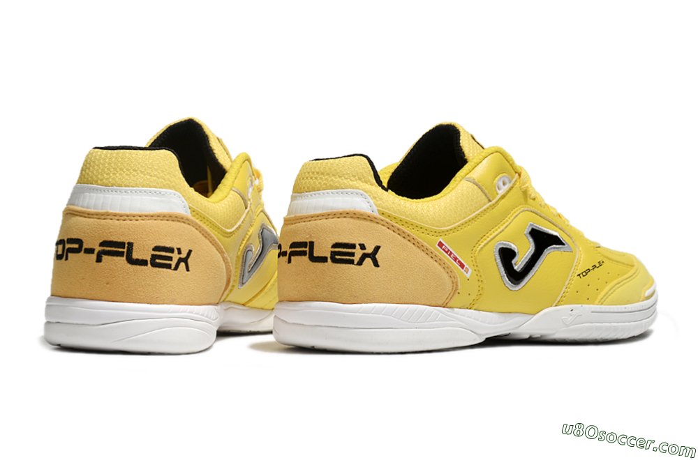 Joma Top Flex IC Indoor & Futsal Soccer Shoes - Yellow/Black/Silver 6