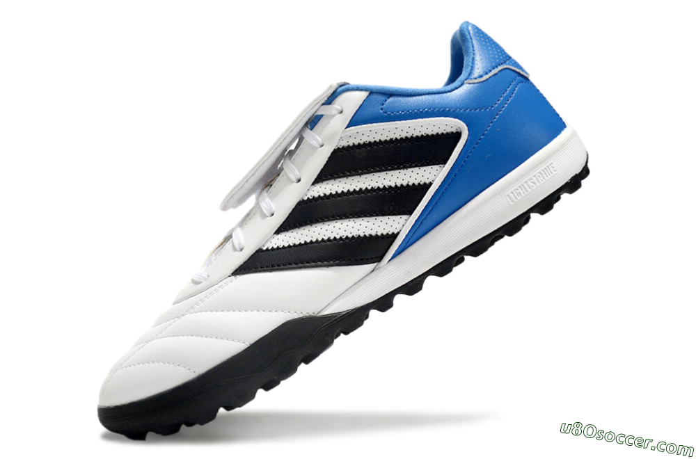 Adidas Copa Gloro 2 TF Artificial Turf Soccer Shoes - White/Black/Blue 5
