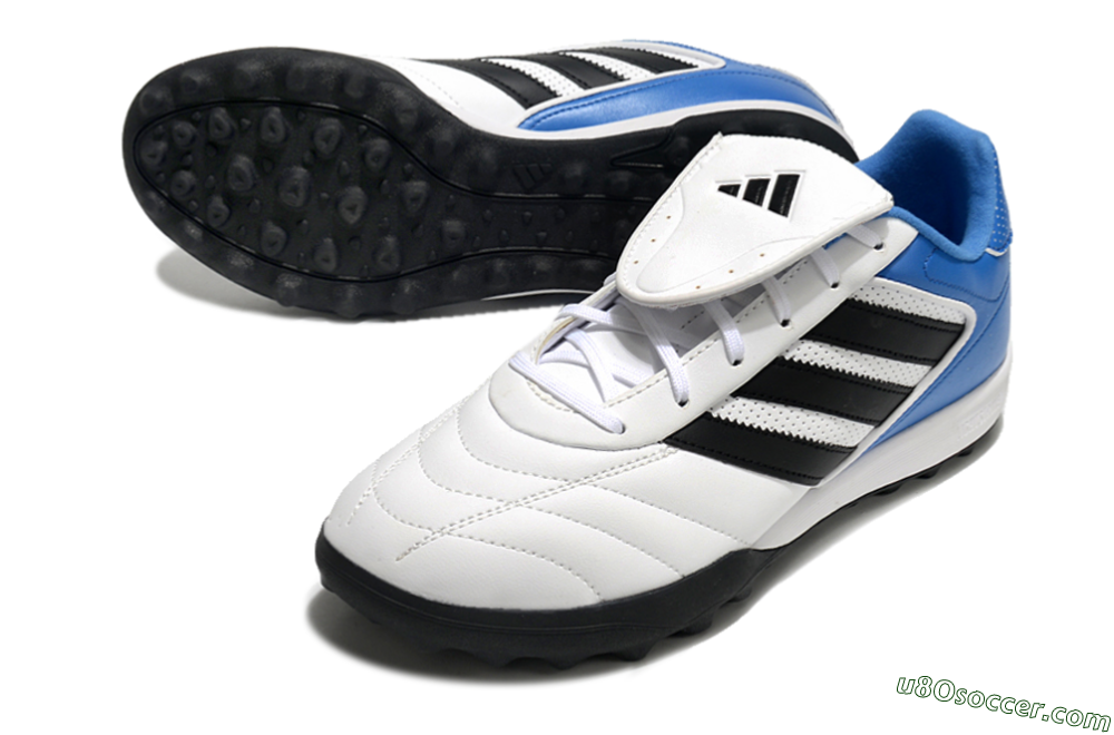 Adidas Copa Gloro 2 TF Artificial Turf Soccer Shoes - White/Black/Blue 3