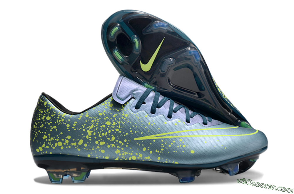 Nike Mercurial Vapor 10 FG Firm Ground Soccer Cleats - Jade/Yellow/Black 1