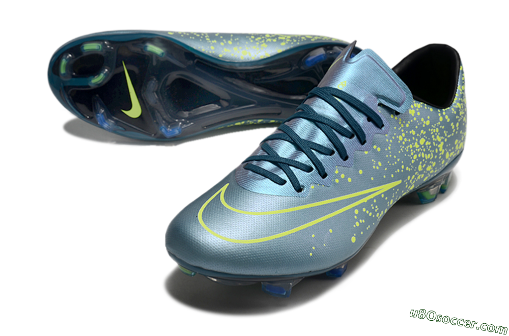 Nike Mercurial Vapor 10 FG Firm Ground Soccer Cleats - Jade/Yellow/Black 3
