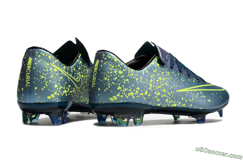 Nike Mercurial Vapor 10 FG Firm Ground Soccer Cleats - Jade/Yellow/Black 6