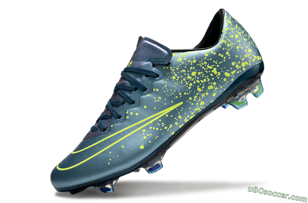 Nike Mercurial Vapor 10 FG Firm Ground Soccer Cleats - Jade/Yellow/Black 5