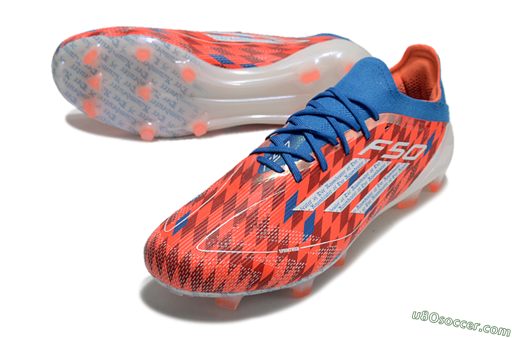 Adidas F50 Elite FG Firm Ground Soccer Cleats - Red/White/Blue 3