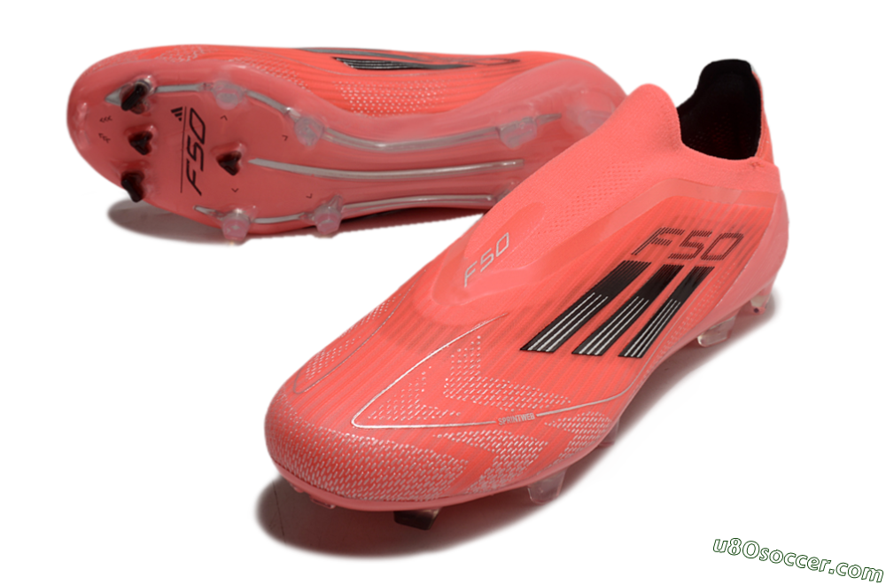 Adidas F50 Elite Laceless FG Firm Ground Soccer Cleats - Red/Black 3