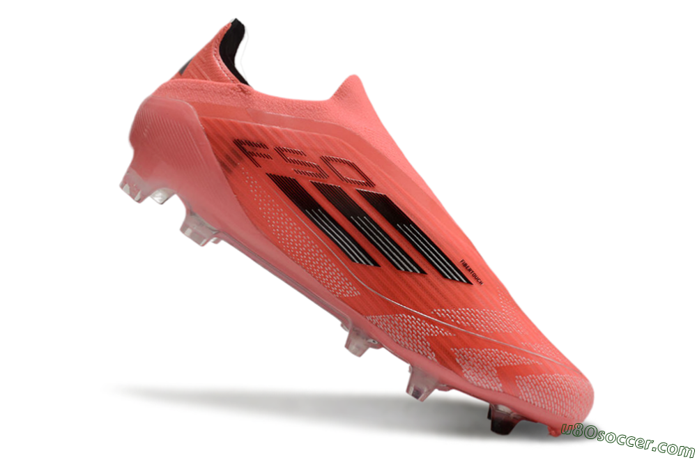 Adidas F50 Elite Laceless FG Firm Ground Soccer Cleats - Red/Black 4