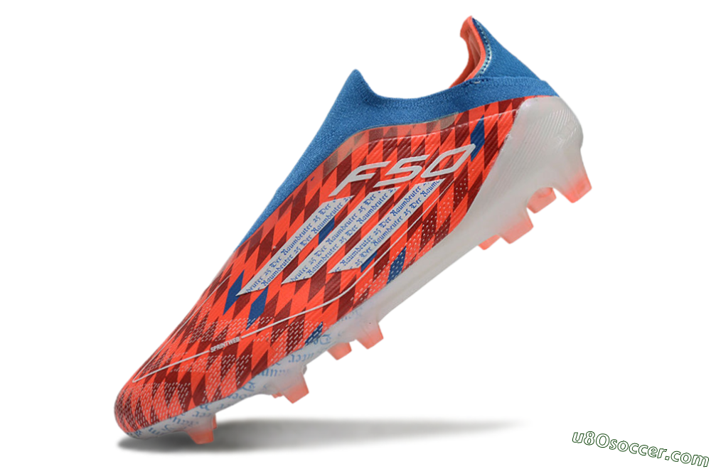 Adidas F50 Elite Laceless FG Firm Ground Soccer Cleats - Red/White/Blue 5