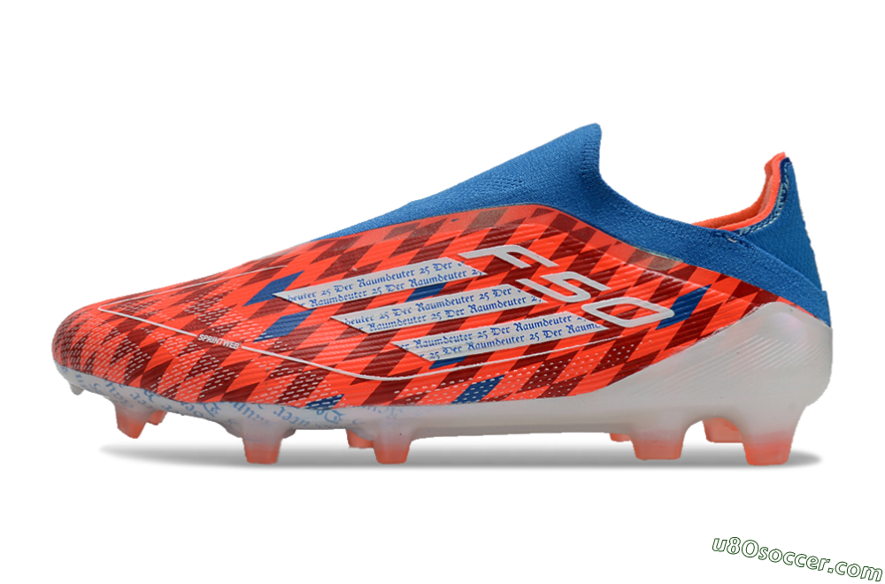 Adidas F50 Elite Laceless FG Firm Ground Soccer Cleats - Red/White/Blue 2