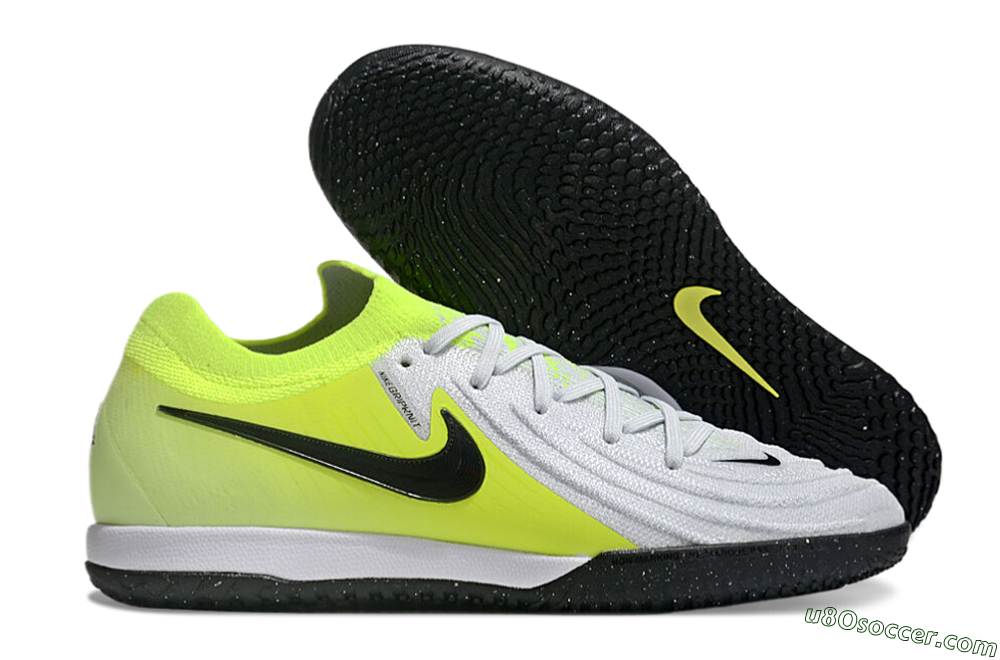 Nike Phantom GX 2 Elite IC Indoor & Futsal Soccer Shoes - Grey/Black/Yellow 1