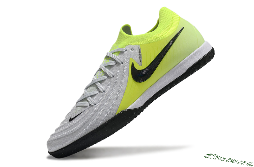 Nike Phantom GX 2 Elite IC Indoor & Futsal Soccer Shoes - Grey/Black/Yellow 5