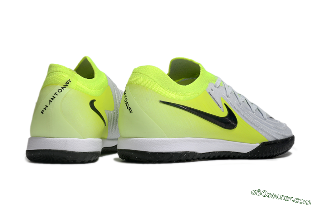 Nike Phantom GX 2 Elite IC Indoor & Futsal Soccer Shoes - Grey/Black/Yellow 6
