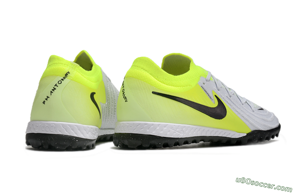 Nike Phantom GX 2 Elite TF Artificial Turf Soccer Shoes - Grey/Black/Yellow 6