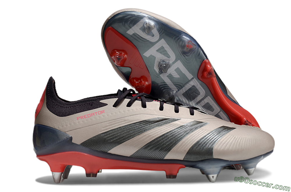 Adidas Predator 24 Elite FG Firm Ground Soccer Cleats - Gold/Blue/Red 1