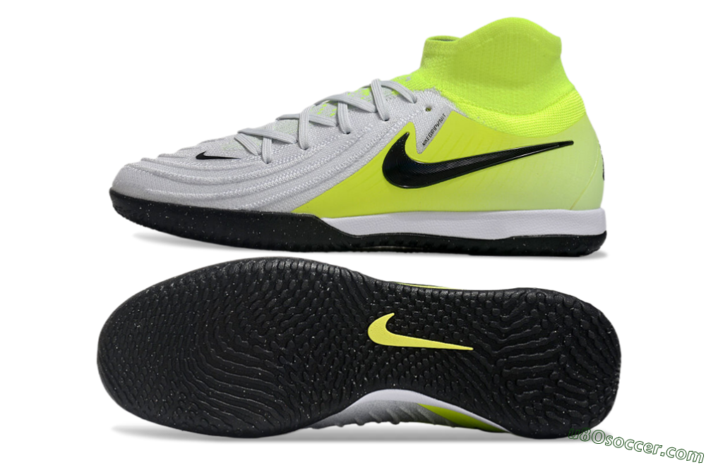 Nike Phantom Luna Elite NU IC Indoor & Futsal Soccer Shoes - Grey/Yellow/Black 0