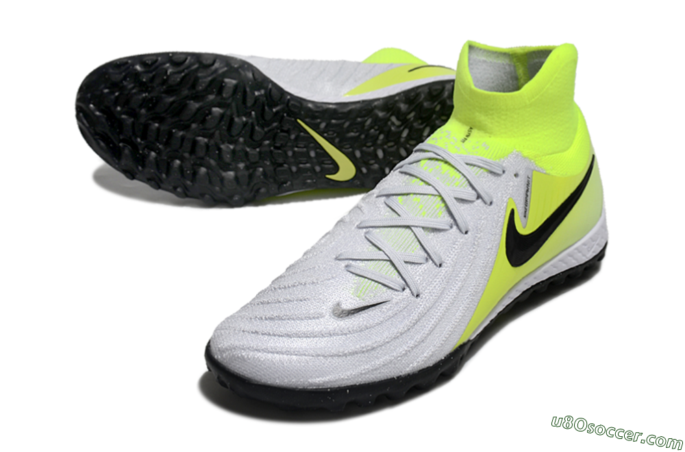 Nike Phantom Luna Elite NU TF Artificial Turf Soccer Shoes - Grey/Yellow/Black 3