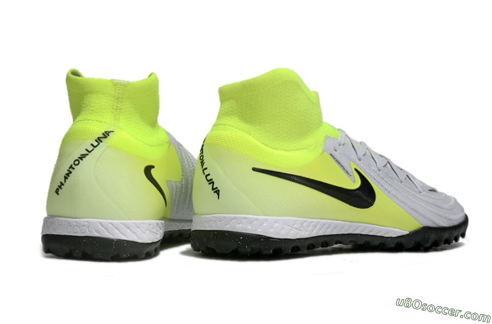 Nike Phantom Luna Elite NU TF Artificial Turf Soccer Shoes - Grey/Yellow/Black 6
