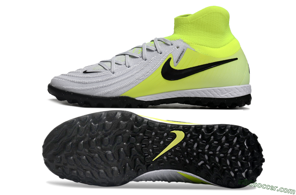 Nike Phantom Luna Elite NU TF Artificial Turf Soccer Shoes - Grey/Yellow/Black 0