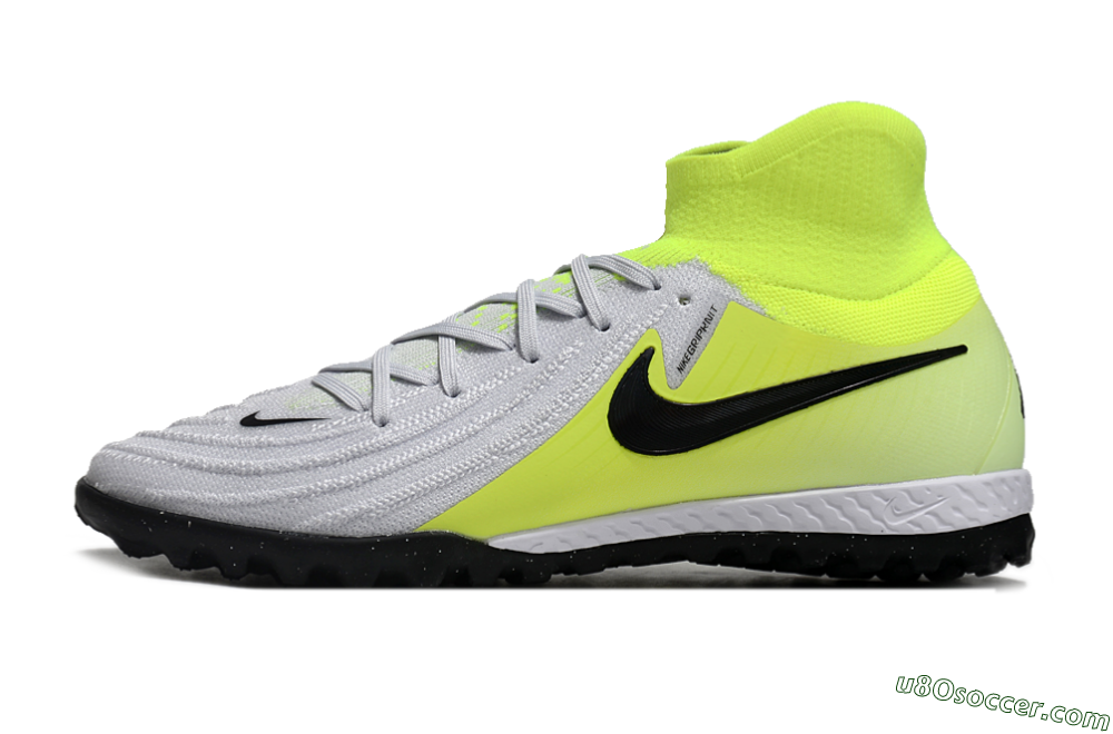 Nike Phantom Luna Elite NU TF Artificial Turf Soccer Shoes - Grey/Yellow/Black 2