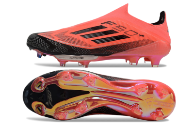 Adidas F50+ Lightstrike Pro Laceless FG Firm Ground Soccer Cleats - Red/Black/Silver