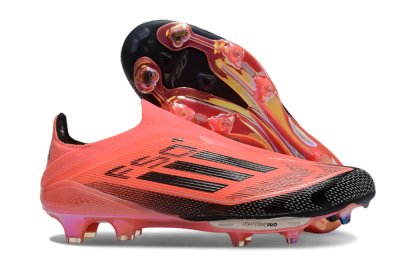 Adidas F50+ Lightstrike Pro Laceless FG Firm Ground Soccer Cleats - Red/Black/Silver