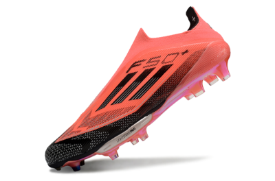 Adidas F50+ Lightstrike Pro Laceless FG Firm Ground Soccer Cleats - Red/Black/Silver