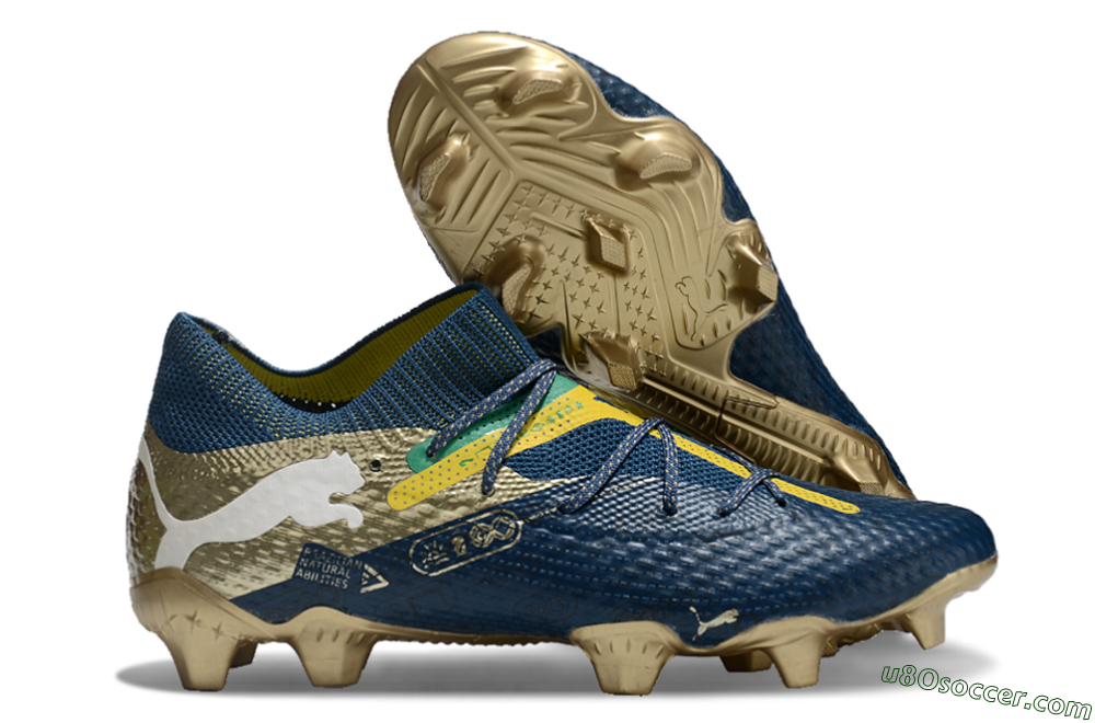 Puma x Neymar Future 7 Ultimate bna FG Firm Ground Soccer Cleats - Blue/Yellow/Green 1
