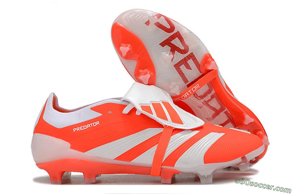 Adidas Predator Elite Foldover Tongue FG Firm Ground Soccer Cleats - Red/White 1