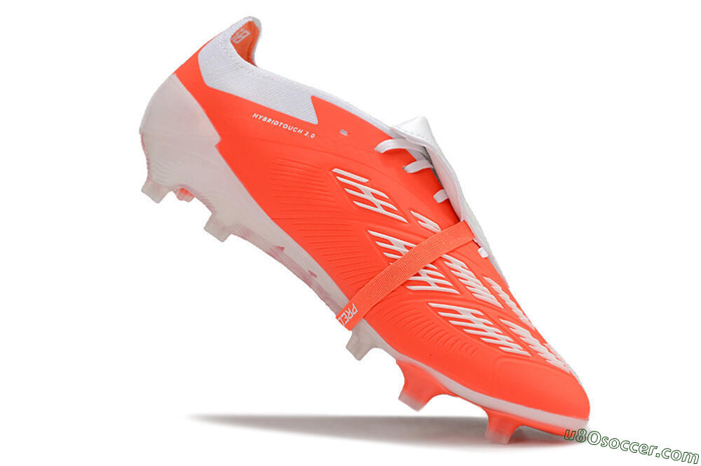 Adidas Predator Elite Foldover Tongue FG Firm Ground Soccer Cleats - Red/White 4
