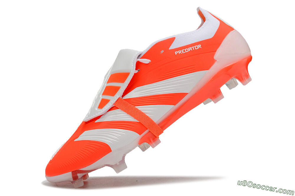 Adidas Predator Elite Foldover Tongue FG Firm Ground Soccer Cleats - Red/White 5