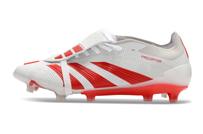 Adidas Predator Elite Foldover Tongue FG Firm Ground Soccer Cleats - Beige/Red/White